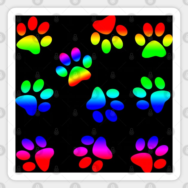 Cute Little Paws - Pattern Design 2 Magnet by art-by-shadab